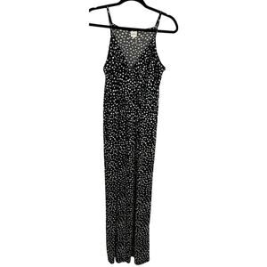Polka dot sweetheart neck stretch jumpsuit size S